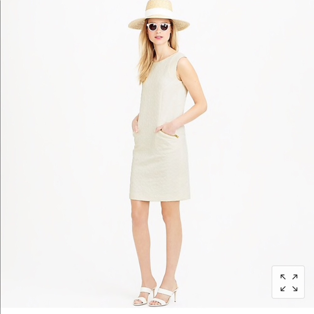 J Crew Ivory Shift Dress Like New